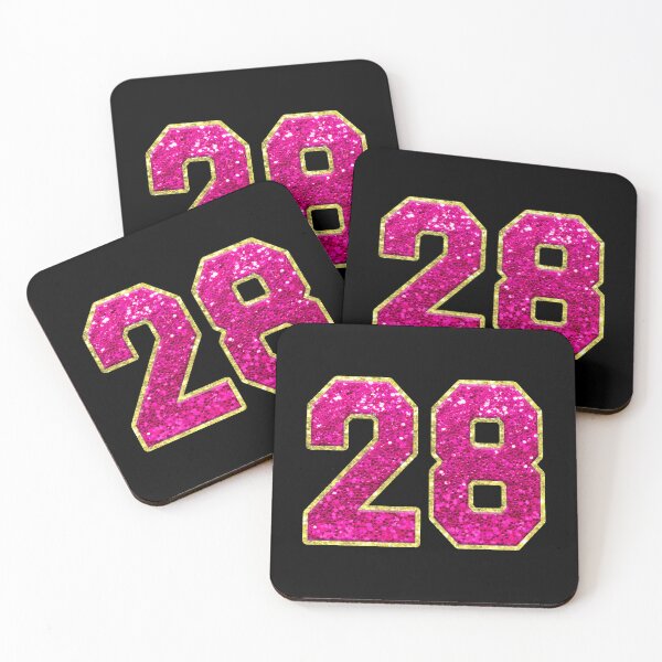 Item preview, Number 28 Pink Glitter designed and sold by Jeallan Designs.