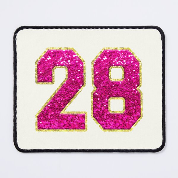 Item preview, Number 28 Pink Glitter designed and sold by Jeallan Designs.