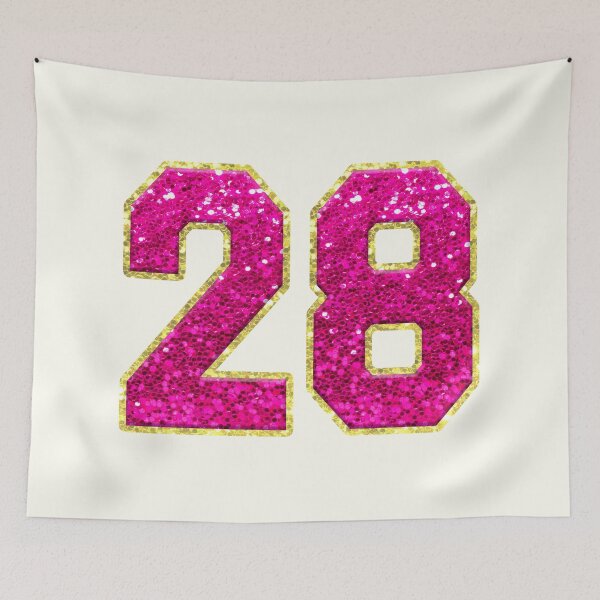 Item preview, Number 28 Pink Glitter designed and sold by Jeallan Designs.