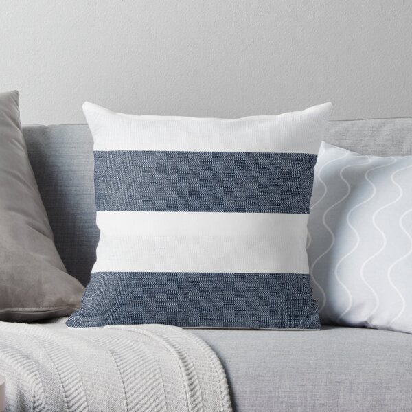 Blue and hotsell white throw pillow