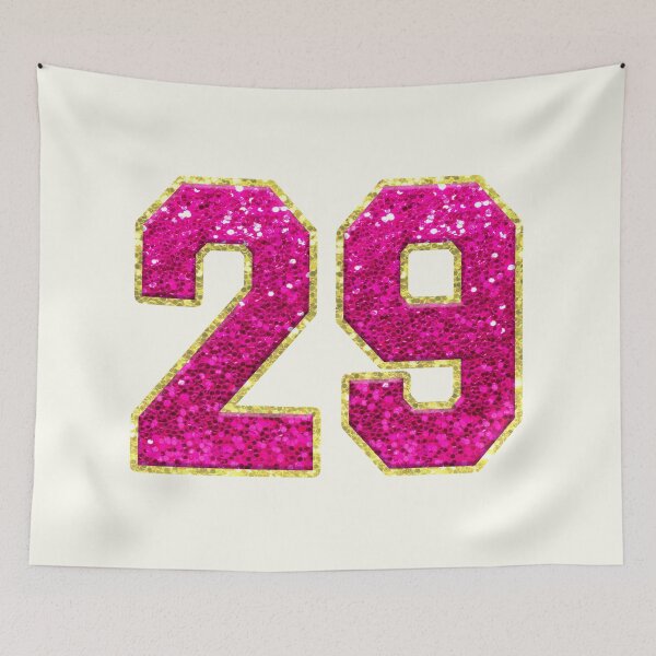 Item preview, Number 29 Pink Glitter designed and sold by Jeallan Designs.