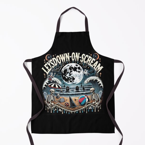 Item preview, Spooky Leysdown-on-Scream Halloween Beach Skeletons Design. designed and sold by The-T-In-Retro.