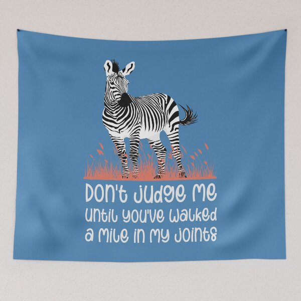 Item preview, Walk a Mile in My Joints - EDS Awareness Zebra Design designed and sold by Jesabee Designs.