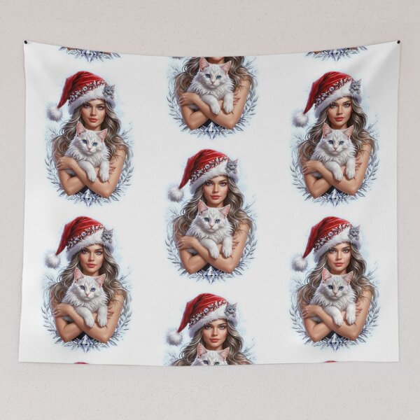 Item preview, Beautiful Girl is a Magical Winter Cat 美少女と魔法の冬猫 designed and sold by CamillaCreation.