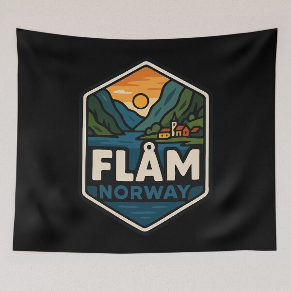 Item preview, Flåm Flam Norway Retro designed and sold by TomFrontierArt.