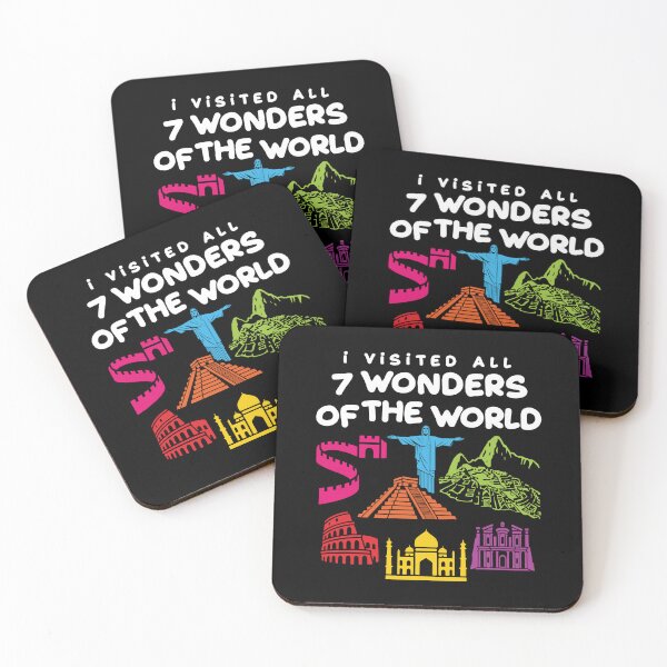 Item preview, I Visited All 7 Wonders of the World Travel Achievement Design designed and sold by Uppercase Tees.