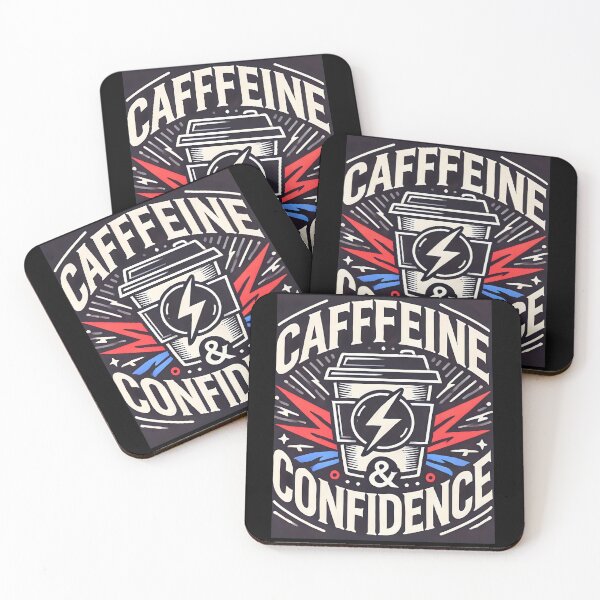 Item preview, Caffeine & Confidence Bold Coffee Power Design. designed and sold by The-T-In-Retro.