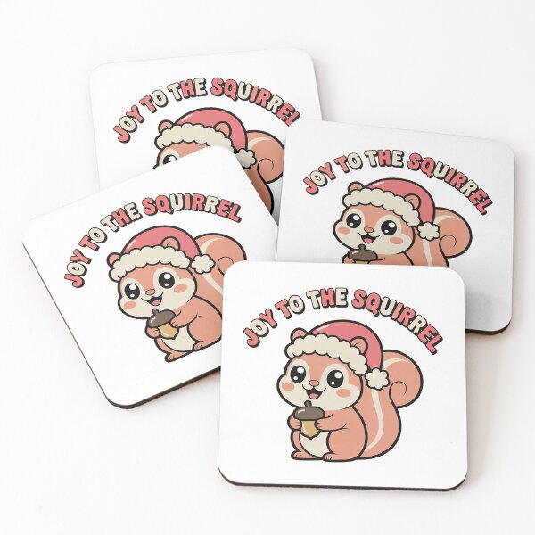 Item preview, Joy to the Squirrel – Cute Kawaii Christmas Squirrel designed and sold by Verycutethings.