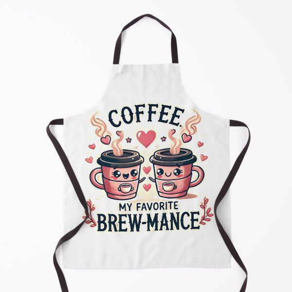 Item preview, Coffee Brew-Mance Cute Couple Illustration. designed and sold by The-T-In-Retro.