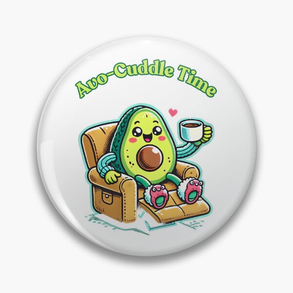 Item preview, Avo-Cuddle Time Cozy Avocado Illustration. designed and sold by The-T-In-Retro.