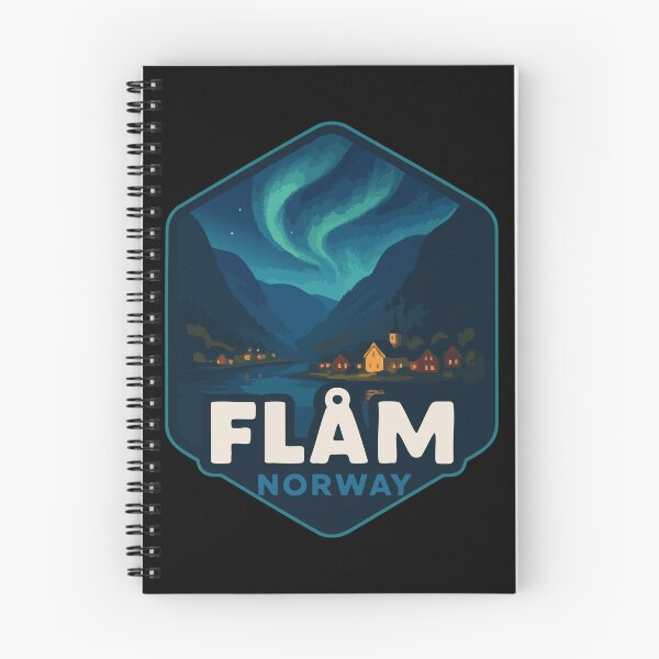 Item preview, Flåm Flam Norway Retro Northern Lights designed and sold by TomFrontierArt.