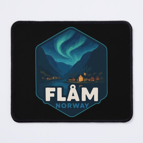 Item preview, Flåm Flam Norway Retro Northern Lights designed and sold by TomFrontierArt.