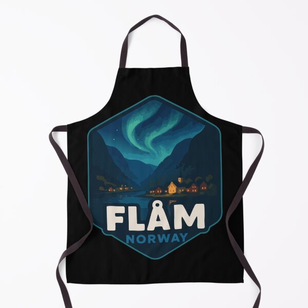 Item preview, Flåm Flam Norway Retro Northern Lights designed and sold by TomFrontierArt.