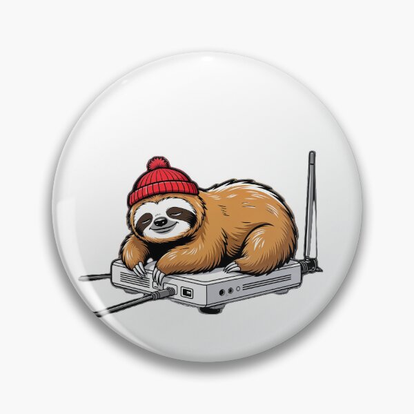 Item preview,  Sloth sleeping on a Wi-Fi router designed and sold by VladisWorld.