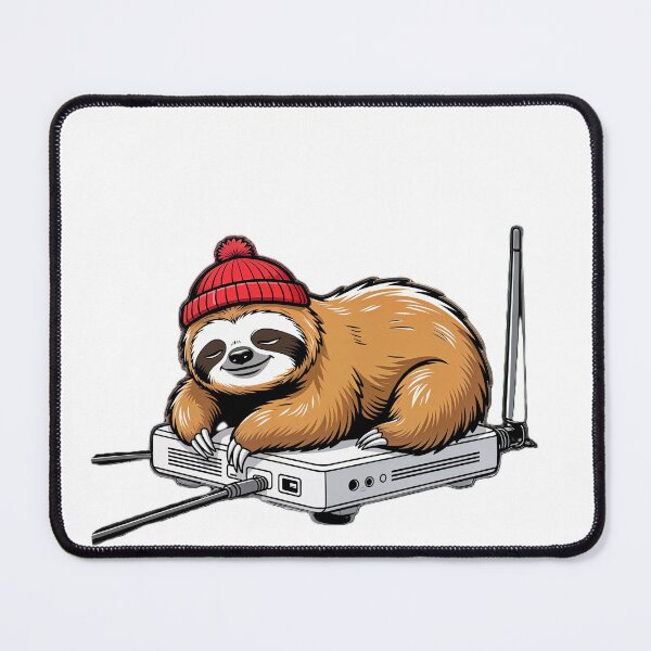Item preview,  Sloth sleeping on a Wi-Fi router designed and sold by VladisWorld.