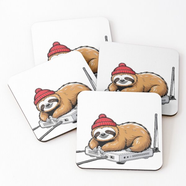 Item preview,  Sloth sleeping on a Wi-Fi router designed and sold by VladisWorld.