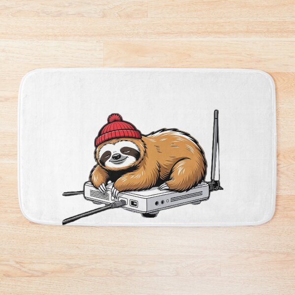 Item preview,  Sloth sleeping on a Wi-Fi router designed and sold by VladisWorld.