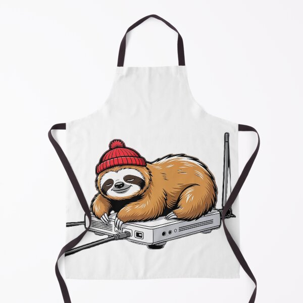 Item preview, Sloth sleeping on a Wi-Fi router designed and sold by VladisWorld.