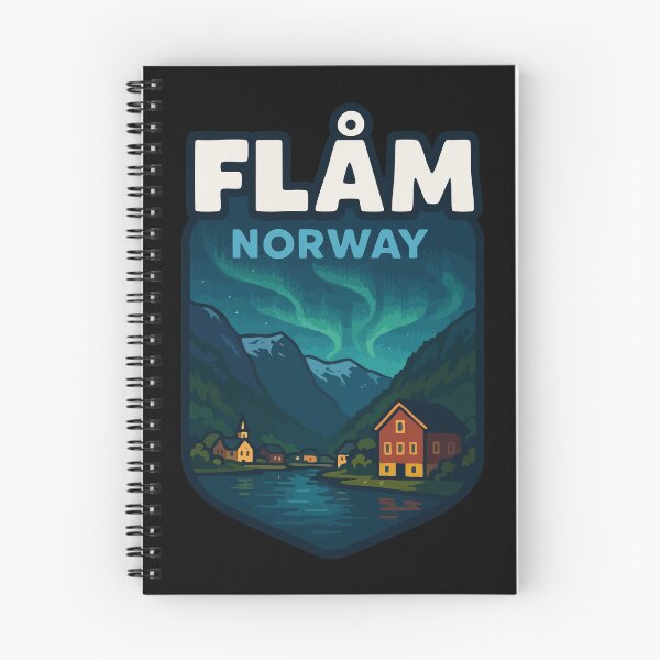 Item preview, Flåm Flam Norway Northern Lights Travel designed and sold by TomFrontierArt.