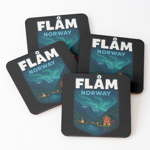 Item preview, Flåm Flam Norway Northern Lights Travel designed and sold by TomFrontierArt.