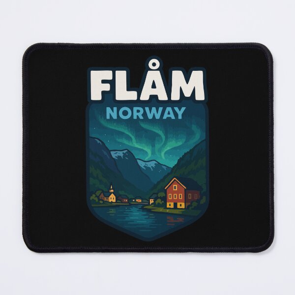 Item preview, Flåm Flam Norway Northern Lights Travel designed and sold by TomFrontierArt.