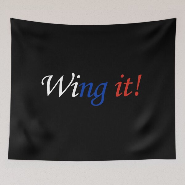 Item preview, Wing It! (White Blue  Red) designed and sold by ANGELSONLY.