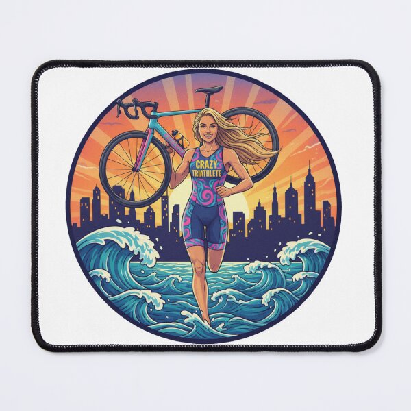 Item preview, Crazy Triathlon Girl designed and sold by LaurannaDesign.