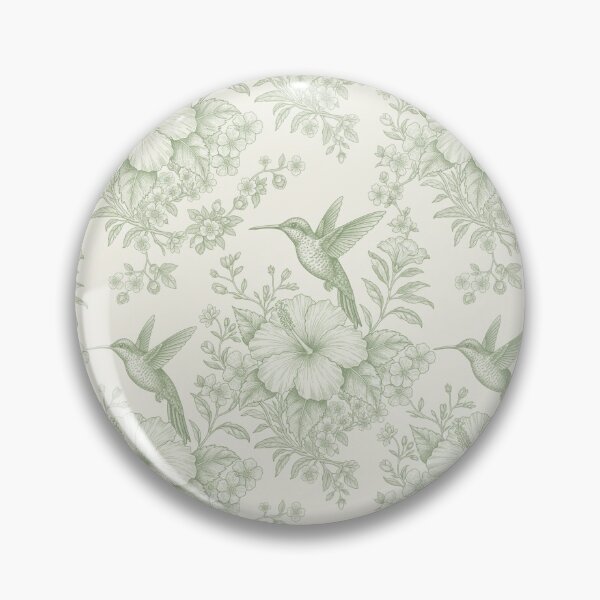 Item preview, Hummingbird Hibiscus Vintage Botanical Seamless Pattern designed and sold by Popettte.