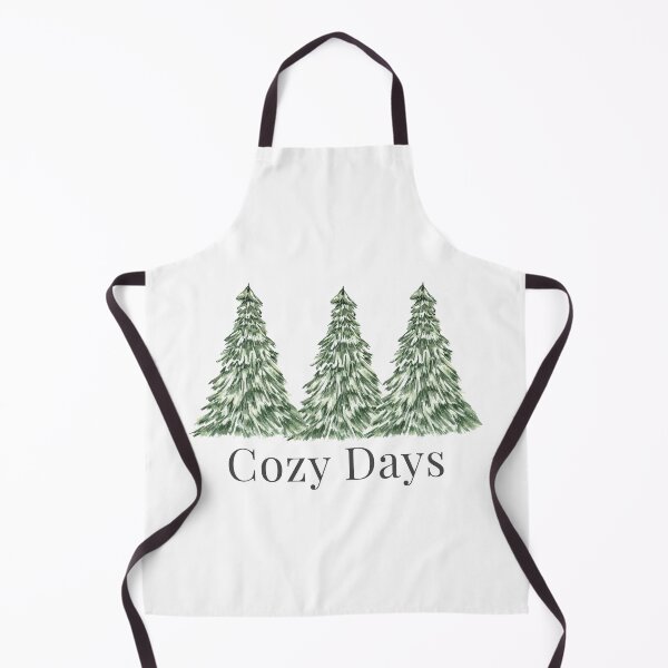 Item preview, Minimalist Watercolor Illustration of Three Snowy Pine Trees with the Message "Cozy Days" for Winter Aesthetics designed and sold by ElizabethCoelho.