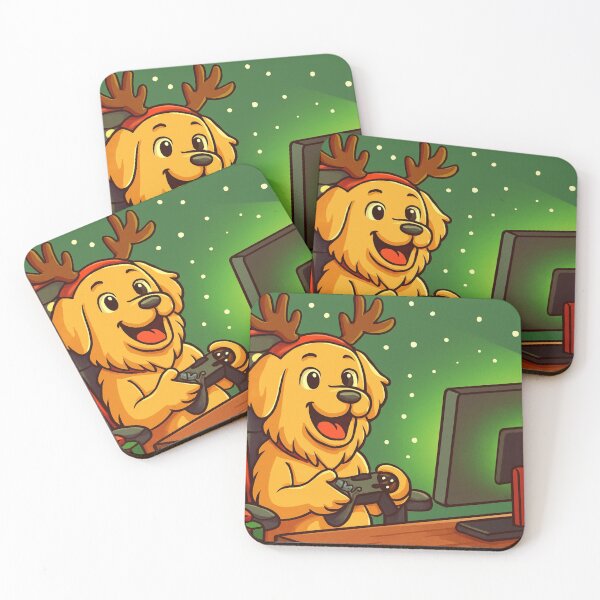 Item preview, Christmas Gaming Dog, Funny Reindeer Gamer Puppy Holiday designed and sold by E.D.CH designs..