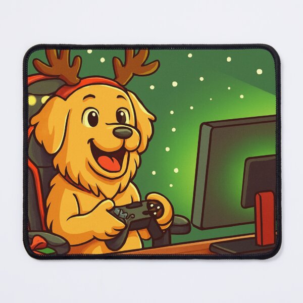 Item preview, Christmas Gaming Dog, Funny Reindeer Gamer Puppy Holiday designed and sold by E.D.CH designs..
