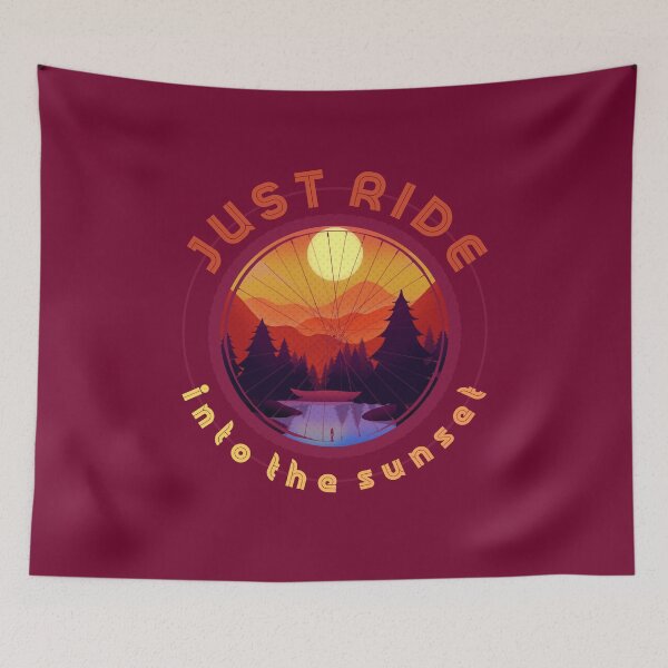 Item preview, Just Ride Into The Sunset -  Cycling Gifts designed and sold by RaniaMaay.