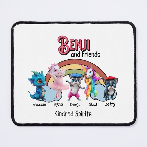 Item preview, Benji and Friends: Cute Lineup of Dragon, Hippo, Frenchies, and Unicorn designed and sold by ArtisticDesignsbyLinda.