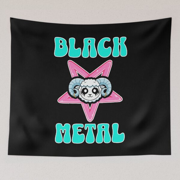 Item preview, Black Metal Ram Pentagram Joke Funny designed and sold by Elementalt.
