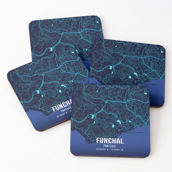 Item preview, Funchal Midnight City Map designed and sold by HomeLivingCo.