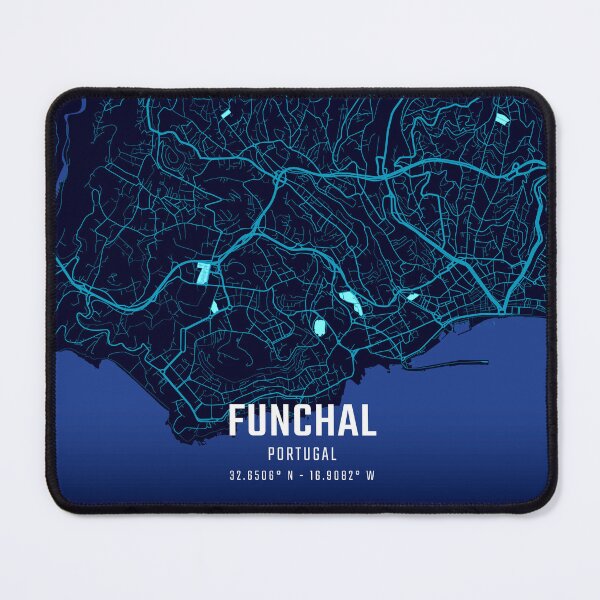 Item preview, Funchal Midnight City Map designed and sold by HomeLivingCo.