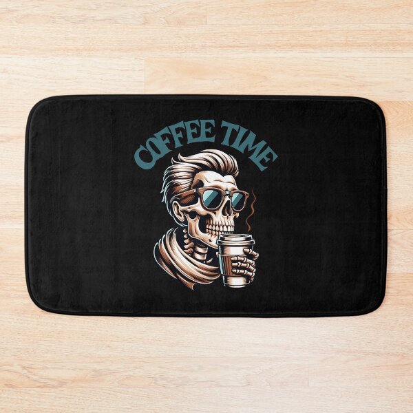Item preview, Coffee time, cool skeleton with a coffee designed and sold by ReneMM.
