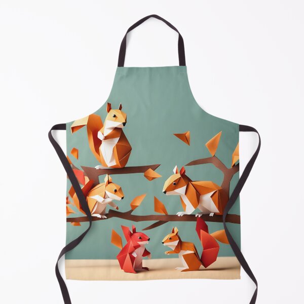 Item preview, Origami Art - Nestled Harmony: A Family of Squirrels on a Branch designed and sold by ArtfulFolds.