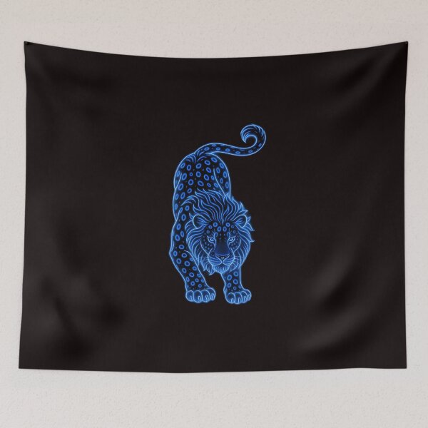 Item preview, Cosmic Neon Lion-Leopard designed and sold by Les-Ink-Studio.
