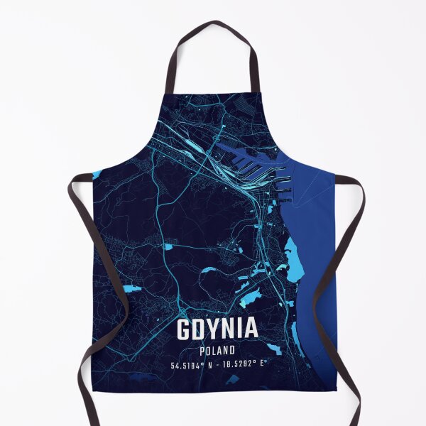 Item preview, Gdynia (Poland) Midnight City Map designed and sold by HomeLivingCo.