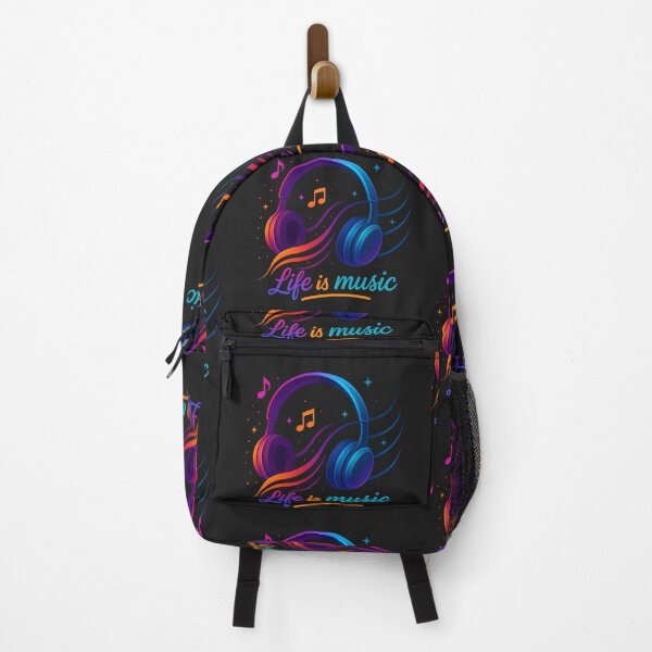 Item preview, Life is Music — Neon Headphones for Music Lovers designed and sold by Les-Ink-Studio.