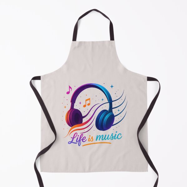 Item preview,  Life is Music — Neon Headphones for Music Lovers designed and sold by Les-Ink-Studio.