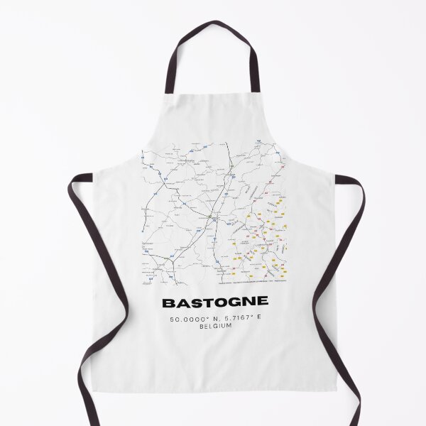 Item preview, Bastogne Belgium Map | Minimalist Black and White Modern City Map designed and sold by RM-Journey.