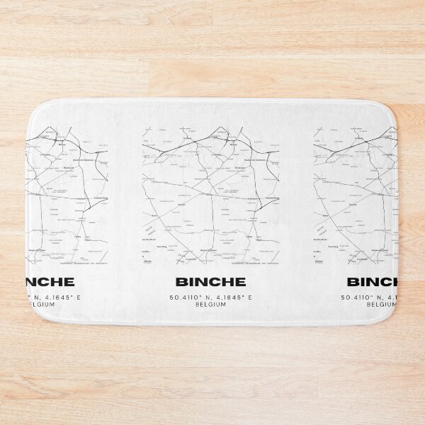 Item preview, Binche Belgium Map | Minimalist Modern Black and White City Poster designed and sold by RM-Journey.