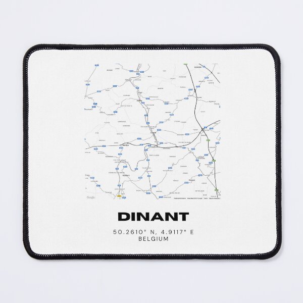 Item preview, Dinant Belgium Map | Minimalist Modern Black and White City Poster designed and sold by RM-Journey.