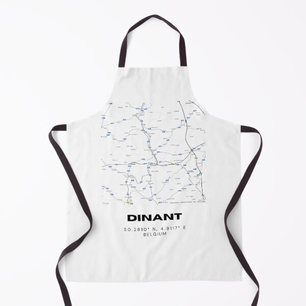 Item preview, Dinant Belgium Map | Minimalist Modern Black and White City Poster designed and sold by RM-Journey.