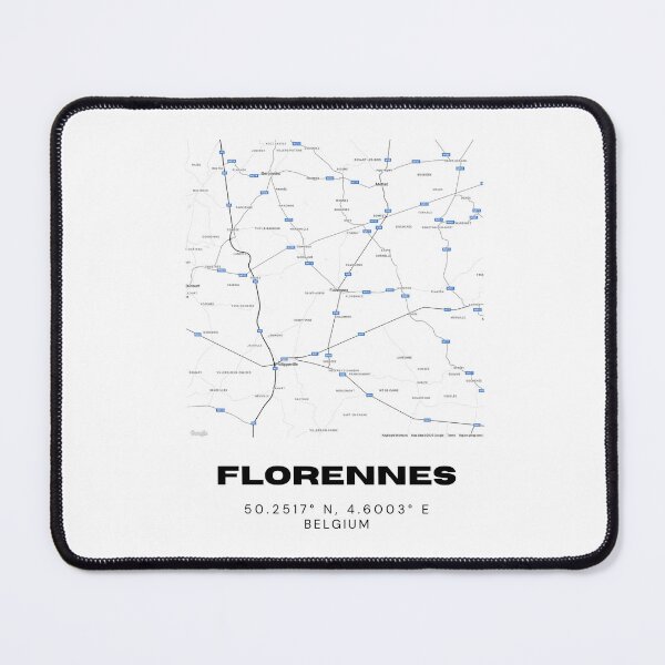 Item preview, Florennes Belgium Map | Minimalist Modern Black and White Map Poster designed and sold by RM-Journey.