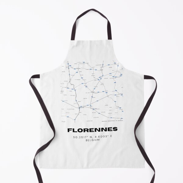 Item preview, Florennes Belgium Map | Minimalist Modern Black and White Map Poster designed and sold by RM-Journey.