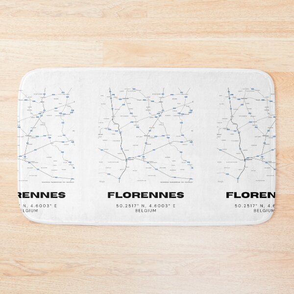 Item preview, Florennes Belgium Map | Minimalist Modern Black and White Map Poster designed and sold by RM-Journey.