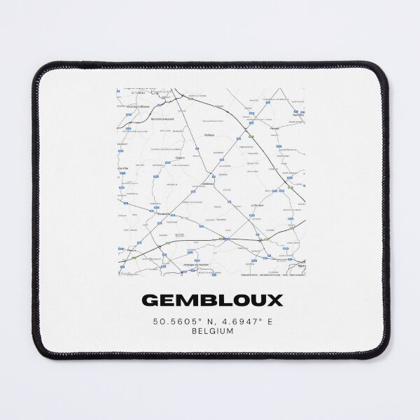 Item preview, Gembloux Belgium Map | Minimalist Black and White Modern City Poster designed and sold by RM-Journey.